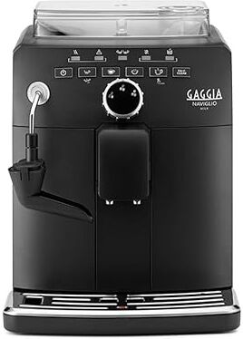 Gaggia Naviglio Milk Macchina da Caffè Automatica, per Espresso e Cappuccino, Caffè in Grani, 15 bar, 1850W, Nero, Con Cappuccinatore Automatico CAPPINCUP, 100% Made in Italy