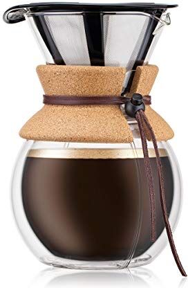 Bodum 11736 – 109S Caffettiera Filtro permanente, Vetro, Sughero, 18 x 18 x 24 cm