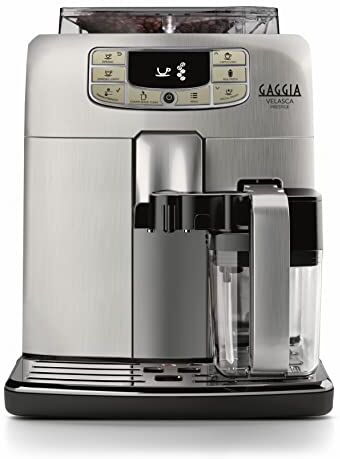 Gaggia Velasca Prestige Macchina da Caffè Automatica per Espresso e Cappuccino, Caffè in Grani o Macinato, , 2 tazze, Argento, 100% Made in Italy