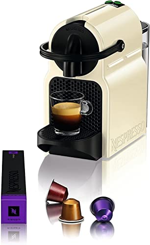 Nespresso by De'Longhi Inissia EN80.CW Macchina da caffè, Sistema Capsule , Serbatoio acqua 0.7L, Bianco Crema (Cream White)