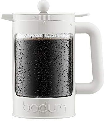 Bodum , caffettiera in plastica Lucida, Colore Nero, Plastica, Bianco, 12.5x20x22.7 cm