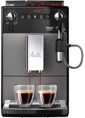 Melitta Macchina da caffè completamente automatica, Avanza Serie 600, Art. N. , acciaio inossidabile, 1450 W, 1,5 litri, Mystic Titian