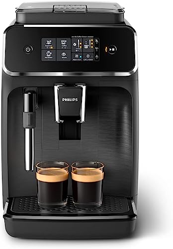 Philips 2200 Series Macchina da Caffè Automatica Montalatte Classico, Display Touch Intuitivo, Nero Opaco ()