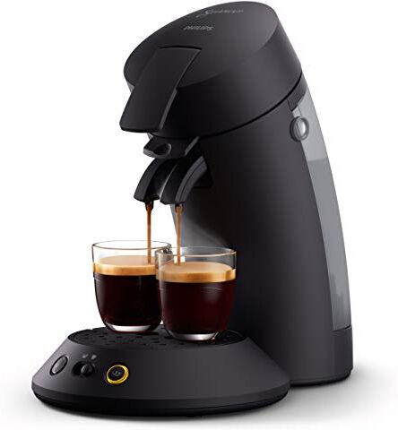 Philips SENSEO Original Plus Macchina da caffè a cialde, selettore di intensità, tecnologia Aroma Booster, nera ()