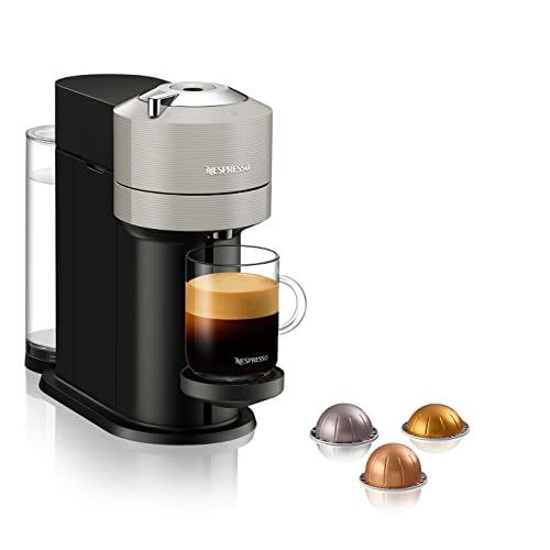 Nespresso Krups  Vertuo Next , Macchina del caffé, 30 secondi di riscaldamento dell’acqua, Spegnimento Automatico, Connettività Bluetooth e Wi-Fi, Argento
