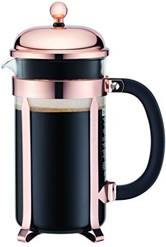 Bodum - Caffettiera a stantuffo, mod. Chambord, per 8 tazze di caffè americano, 1,0 l