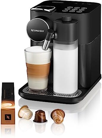 Nespresso Gran Lattissima De'Longhi  Macchina da caffè, Sistema Capsule , Pannello Intuitivo, Spegnimento Automatico, Serbatoio 1,3L, Risparmio Energetico, Potenza 1400 W, Nero