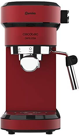 Cecotec Cafelizzia 790 Shiny Express Braccio filtrante per caffettiera con doppia uscita e due filtri, tecnologia a pressione 20 bar, serbatoio estraibile 1,2 L, 1350 W, rosso