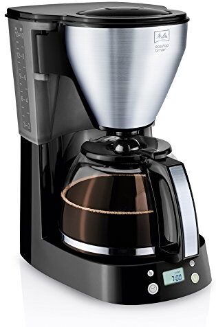 Melitta EasyTop Timer Libera installazione Semi-automatica Macchina da caffè con filtro 1.25L 10tazze Nero, Acciaio inossidabile