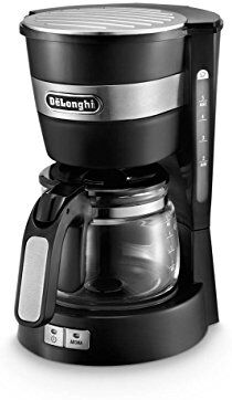 DeLonghi ICM14011 Macchina per Caffè Americano con caraffa in vetro per 5 Tazze, Spegnimento Automatico, Serbatoio 0,65L