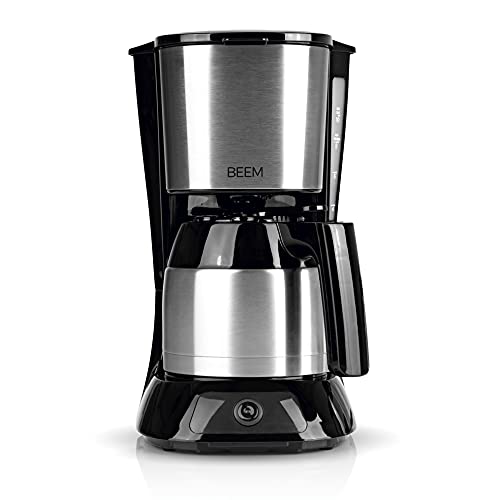 BEEM FRESH-AROMA-PURE Macchina da caffè con filtro, termica, in acciaio inox, 1 l, filtro permanente, funzione di mantenimento del calore, 900 W, per fino a 8 tazze