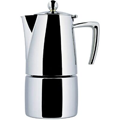 ILSA Caffettiera Espresso Slancio, Induzione, Lucida, Acciaio Inox 18/10, Tazza 2, cl 15 ILSA Caffettiera Espresso Slancio, Induzione, Lucida, Acciaio Inox 18/10, Tazza 2, cl 15