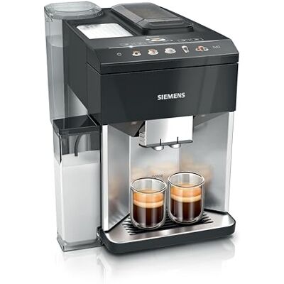 Siemens Macchina da caffè automatica EQ500 integrale, 10 specialità, 2 tazze contemporaneamente, serbatoio acqua 1,9 l, con filtro acqua BRITA in acciaio inox/vernice per pianoforte nero Siemens Macchina da caffè automatica EQ500 integrale, 10 specialità, 2 tazze contemporaneamente, serbatoio acqua 1,9 l, con filtro acqua BRITA in acciaio inox/vernice per pianoforte nero