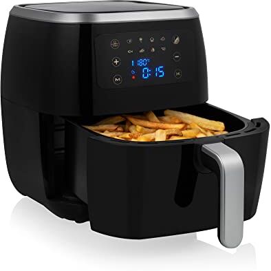 Tristar Friggitrice Ad Aria Calda Airfryer, 1800 Watt, 6 Litri, 8 Programmi Di Cottura, Nero, ‎36.5 x 30.5 x 34 cm; 5.43 Kg