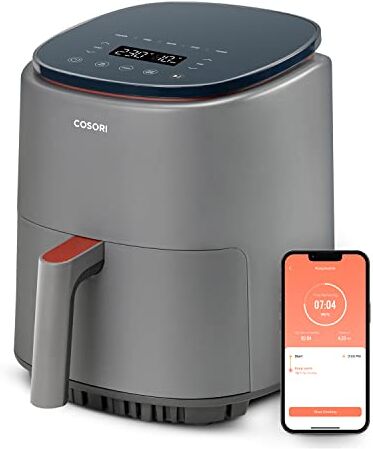 COSORI Friggitrice ad Aria Smart da 3,8L, Cottura Multistadio Preimpostata, Air Fryer Risparmio Energetico, 75-230℃, 1500W, 2-3 Porzioni, Ricette Online, Lavabile in Lavastoviglie, Amazon Exclusive