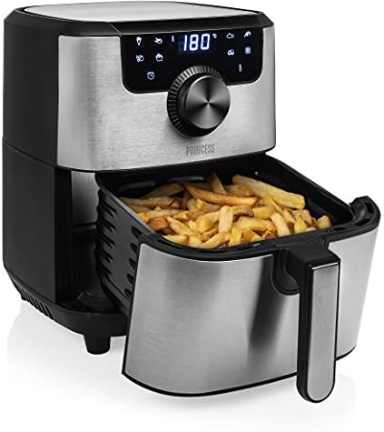 Princess Friggitrice ad Aria Calda, 1500 W, Airfryer Digitale, 4.5 Litri, Acciaio Inossidabile, 182033