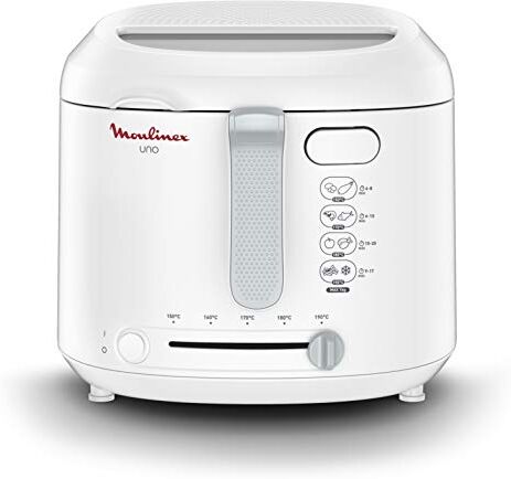 Moulinex Friggitrice, Uno, Capacità di 1 Kg per 4 persone, Capacità olio 1,8 L, Bianco