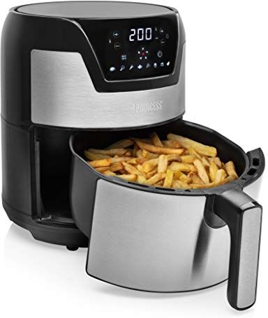 Princess Friggitrice ad Aria Digitale Airfryer XXL, 1500 W, 4.5 Litri, Acciaio Inossidabile, 8 Impostazioni di Cottura, Protezione Contro il Surriscaldamento, Nero