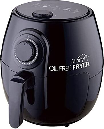 STARLYF Friggitrice ad Aria Oil Free Fryer, 1400W, Multifuncione, Ad Aria Calda Senza Olio, Cestello Facile da Pulire, Senza PFOA, Temperatura Regolabile, Timer Automatico