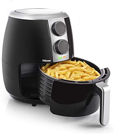 Tristar Airfryer Friggitrice ad Aria Calda, 3.5 Litri, 1500 W, Acciaio Inossidabile, Cestello Regolabile, Timer, Termostato, Nero,