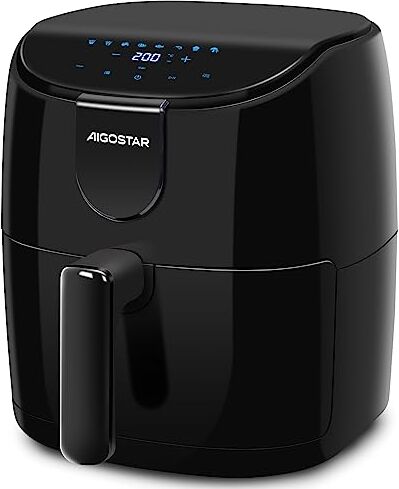 Aigostar Hayden X Friggitrice ad aria 9 in 1. Air Fryer 1500W 4L con 60min Timer e Schermo LED, Temperatura Regolabile da 40℃ a 200℃. Meno Olio e Senza Fumo, Cestello Antiaderente