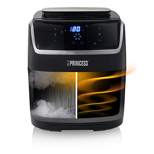 Princess Friggitrice ad Aria e Vapore Steam Airfryer, 1700 watt, 6.5 litri, Multifunzione, 8 programmi di cottura