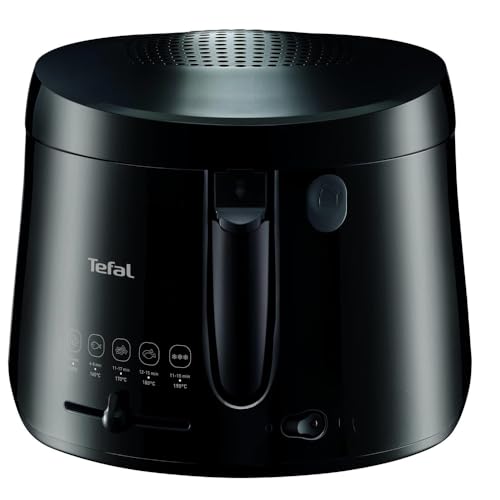 Tefal Friggitrice Maxi Fry    Tecnologia Cool Wall   capacità fino a 1,2 kg   manico pieghevole   dimensioni compatte   termostato regolabile da 150 °C a 190 °C   nero