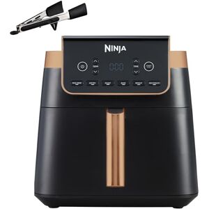 Ninja MAX PRO Friggitrice ad Aria, Scomparto Singolo da 6,2L, Cottura Senza Olio, Formato Famiglia, Antiaderente, Cestello e Piasta per Frittura Lavabili in Lavastoviglie, Pinze, Nero/Rame, Ninja MAX PRO Friggitrice ad Aria, Scomparto Singolo da 6,2L, Cottura Senza Olio, Formato Famiglia, Antiaderente, Cestello e Piasta per Frittura Lavabili in Lavastoviglie, Pinze, Nero/Rame,