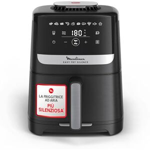 Moulinex Easy Fry Silence, Friggitrice ad Aria Silenziosa 5L/1.5kg per 6 Persone, 1670W, Sistema Easy Clean & Store, 10 Programmi, Touchscreen, Cestello Lavabile in Lavastoviglie, Nera, EZ5528 Moulinex Easy Fry Silence, Friggitrice ad Aria Silenziosa 5L/1.5kg per 6 Persone, 1670W, Sistema Easy Clean & Store, 10 Programmi, Touchscreen, Cestello Lavabile in Lavastoviglie, Nera, EZ5528