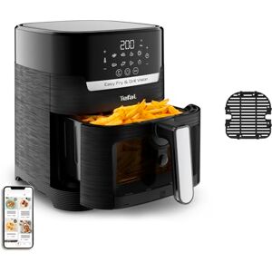 Tefal Easy Fry & Grill Vision Friggitrice ad aria calda, capacità 4,2 l, tecnologia 2 in 1, finestra di visualizzazione, tecnologia Extra Crisp, risparmio energetico, touch screen, nero, Tefal Easy Fry & Grill Vision Friggitrice ad aria calda, capacità 4,2 l, tecnologia 2 in 1, finestra di visualizzazione, tecnologia Extra Crisp, risparmio energetico, touch screen, nero,