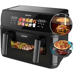 Cecotec Friggitrice ad Aria 10L Air Fryer Cecofry&Grill Duoheat 10000. 2800W, 3in1: Friggitrice, Grill, Piastra. Parete divisoria mobile, Doppia Temp 40-200°C, Cottura uniforme e veloce Cecotec Friggitrice ad Aria 10L Air Fryer Cecofry&Grill Duoheat 10000. 2800W, 3in1: Friggitrice, Grill, Piastra. Parete divisoria mobile, Doppia Temp 40-200°C, Cottura uniforme e veloce