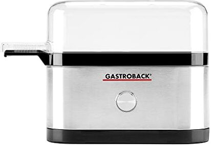 GASTROBACK Mini 3huevos 350 W Nero, Acciaio Inossidabile – Utensile per Uova, 209 mm, 68 mm, 142 mm, 540 g, 220 – 240, 50 – 60