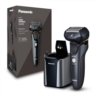 Panasonic Series 800 ES-LV97 Rasoio a umido e secco, 5 testine con motore lineare, con stazione di pulizia e ricarica, colore: Nero Panasonic Series 800 ES-LV97 Rasoio a umido e secco, 5 testine con motore lineare, con stazione di pulizia e ricarica, colore: Nero