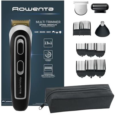 Rowenta Trim & Style 13 in 1 Regolacapelli con Lame in Acciaio Inox e 6 Pettini Regolabarba, Batteria al Litio, Autonomia 90 min, Rasoio con Sistema di Bloccaggio e Tecnologia Wet & Dry Rowenta Trim & Style 13 in 1 Regolacapelli con Lame in Acciaio Inox e 6 Pettini Regolabarba, Batteria al Litio, Autonomia 90 min, Rasoio con Sistema di Bloccaggio e Tecnologia Wet & Dry