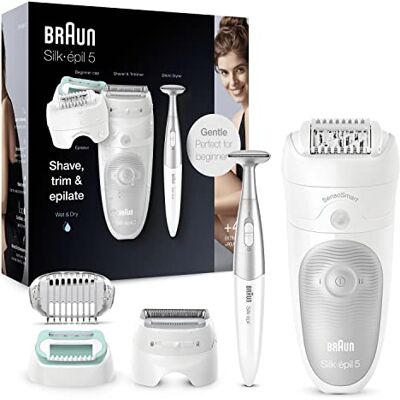 Braun Silk-épil 5 Depilatore Donna, Epilatore Viso, Alternativa All’Epilazione Laser Peli Donna, Testina Flessibile, Pelle Liscia, con Cappuccio Adatto alle Prime Epilazioni, 5-825 Bianco/Grigio Braun Silk-épil 5 Depilatore Donna, Epilatore Viso, Alternativa All’Epilazione Laser Peli Donna, Testina Flessibile, Pelle Liscia, con Cappuccio Adatto alle Prime Epilazioni, 5-825 Bianco/Grigio