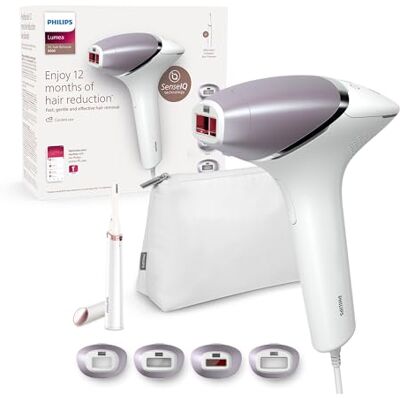 Philips Lumea IPL serie 8000 Dispositivo di Epilazione a Luce Pulsata con Tecnologia SenseIQ, 4 Accessori e Rifinitore a Penna Satin Compact, Utilizzo con Filo (Modello BRI949/00) Philips Lumea IPL serie 8000 Dispositivo di Epilazione a Luce Pulsata con Tecnologia SenseIQ, 4 Accessori e Rifinitore a Penna Satin Compact, Utilizzo con Filo (Modello BRI949/00)