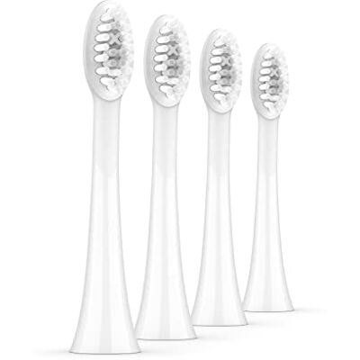 ORDO Testine Sonic, Testine di Ricambio, Bianco, Confezione da 4 Testine di ricambio per spazzolino elettrico, setole morbide, pulizia profonda, rimozione placca, Sonic+, Lite, EDGE ORDO Testine Sonic, Testine di Ricambio, Bianco, Confezione da 4 Testine di ricambio per spazzolino elettrico, setole morbide, pulizia profonda, rimozione placca, Sonic+, Lite, EDGE