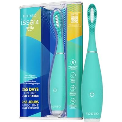 FOREO ISSA 4 Smile Spazzolino Elettrico Sonico Compatto Per Tutti Spazzolino Elettrico, Spazzolino Sonico, Setole Morbide, Sbiancante, Cura Gengive, Pulisci Lingua, Da Viaggio FOREO ISSA 4 Smile Spazzolino Elettrico Sonico Compatto Per Tutti Spazzolino Elettrico, Spazzolino Sonico, Setole Morbide, Sbiancante, Cura Gengive, Pulisci Lingua, Da Viaggio