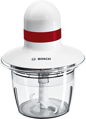 Bosch MMRP1000 Tritatutto Universale, 400 W, 0.8 Litri, 0 Decibel, Plastica, Lame in Acciaio Inox, Bianco