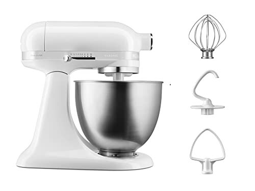 KitchenAid Mini Robot da Cucina, Acciaio Inossidabile, Bianco