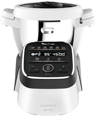 Moulinex Companion XL Robot da Cucina Multifunzione 4.5L, 12 Programmi Automatici, 6 Accessori Inclusi, 1550 W, Capacità Ciotola 3L, Robot da Cucina Silenzioso, HF80C8