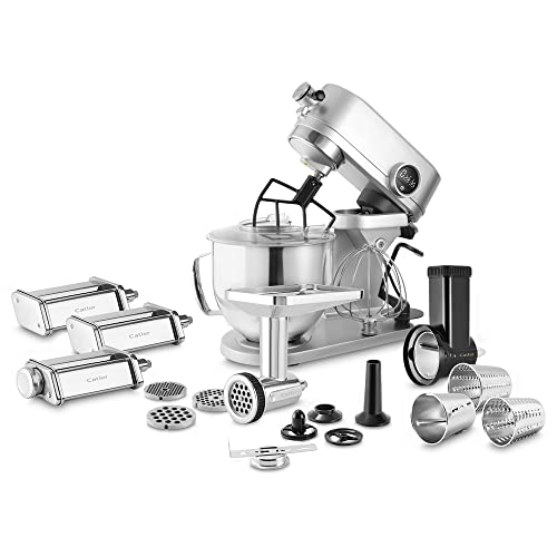Catler Robot Pasticceria Chef Titanio, Robot da Cucina con Kit di Accessori Completo, Motore Potente Brushless e SilenzioPlus con Schermo e sistema di spegnimento automatico