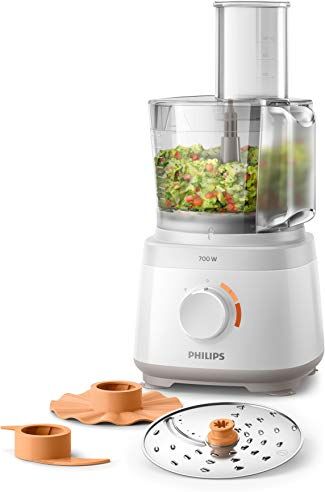 Philips Robot da Cucina Compatto 700W, 16 Funzioni, Recipiente da 2.1L, Lama in Acciaio Inossidabile ()