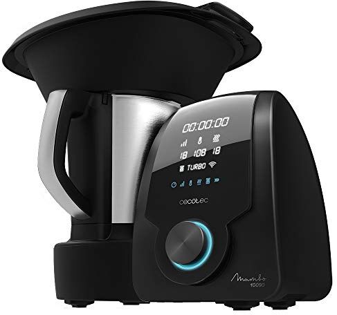 Cecotec Robot di Cucina Mambo 10090. 1700 W, App, Cucchiaio MamboMix, Caraffa Habana in Ceramica, 30 Funzioni, Bilancia, Caraffa in Acciaio Inossidabile da 3,3 Litri, Ricettario