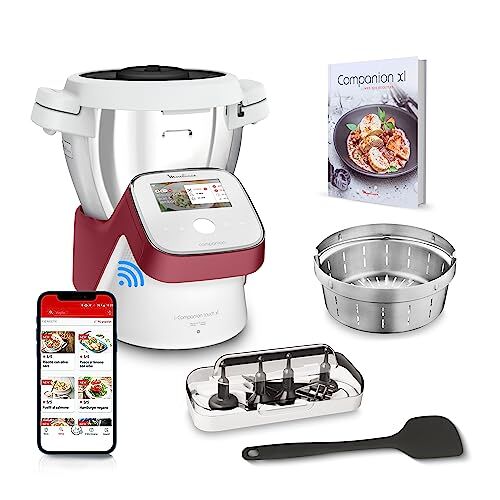 Moulinex Robot da cucina, Ricette illimitate, Touch Screen, Istruzioni e tutorial passo passo, 17 modalità operative, I-Companion Touch XL