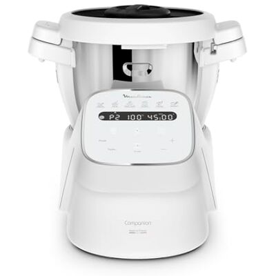 Moulinex Companion, Robot da Cucina Multifunzione per 10 Persone, 14 Funzioni e Modalità Manuale, Capacità 3L, Colore Grigio, HF8401F1 Moulinex Companion, Robot da Cucina Multifunzione per 10 Persone, 14 Funzioni e Modalità Manuale, Capacità 3L, Colore Grigio, HF8401F1