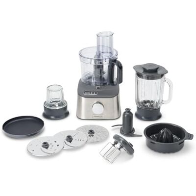 Kenwood Multipro Compact Plus Robot da cucina, Bilancia Digitale Integrata, Ciotola 1.2L, Tritatutto e Frullatore in Vetro, 3 Dischi in acciaio, sbattitore doppia frusta, Spremiagrumi Kenwood Multipro Compact Plus Robot da cucina, Bilancia Digitale Integrata, Ciotola 1.2L, Tritatutto e Frullatore in Vetro, 3 Dischi in acciaio, sbattitore doppia frusta, Spremiagrumi