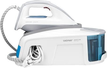 Zelmer ZIS6450 Ferro da stiro a vapore con caldaia ad alta pressione, 2400 W, 1,3 l, suola Diamond 4D PROslide 450 g, sistema di decalcificazione Calc'n Clean