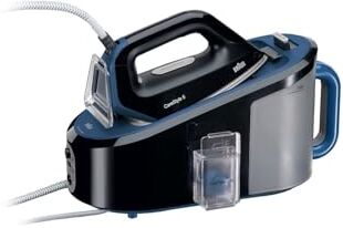 Braun CareStyle 5 IS5145.BK Ferro da Stiro con Caldaia, a carica continua, Serbatoio 2 Litri Removibile, Getto di Vapore 500 g/min, Autospegnimento, Nero/Blu