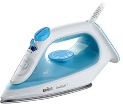 Braun Household TexStyle 1 SI 1050BL Ferro da stiro con piastra SuperCeramic, vapore verticale, 2000 Watt, colore: Blu